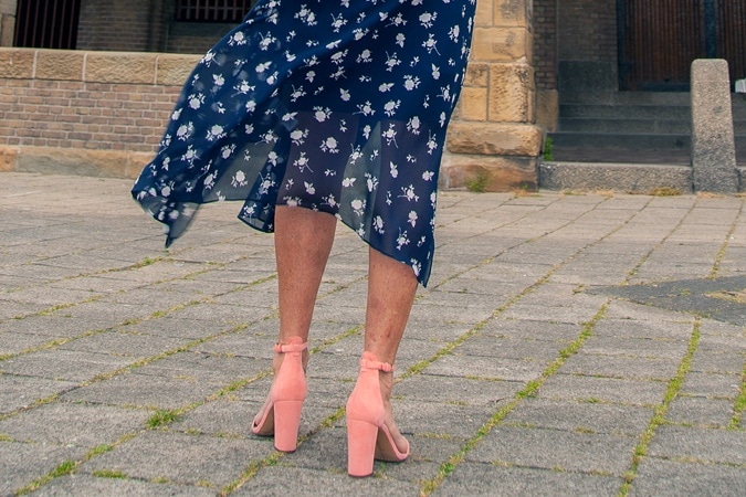 Long blue dress by Cabi