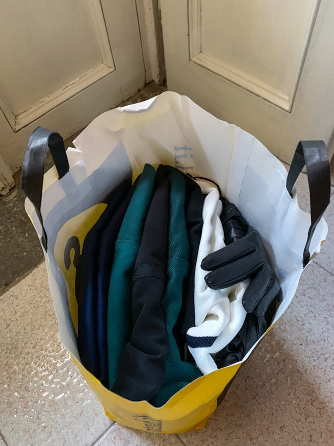 bag with shopping treasures