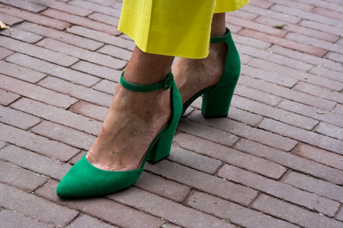 green shoes