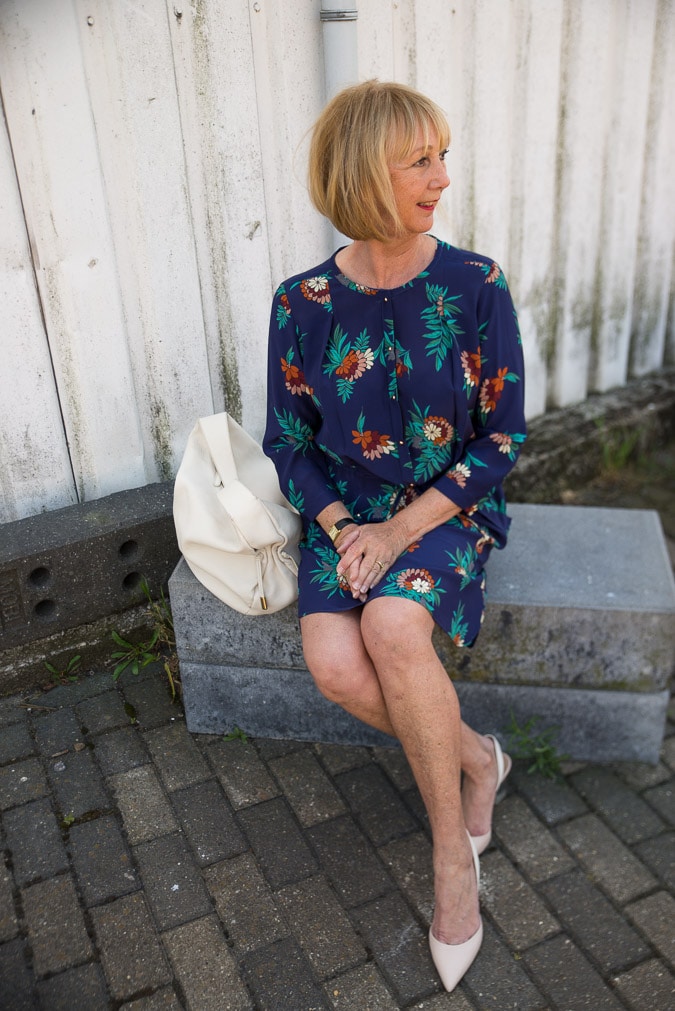 Blue floral Max Mara dress