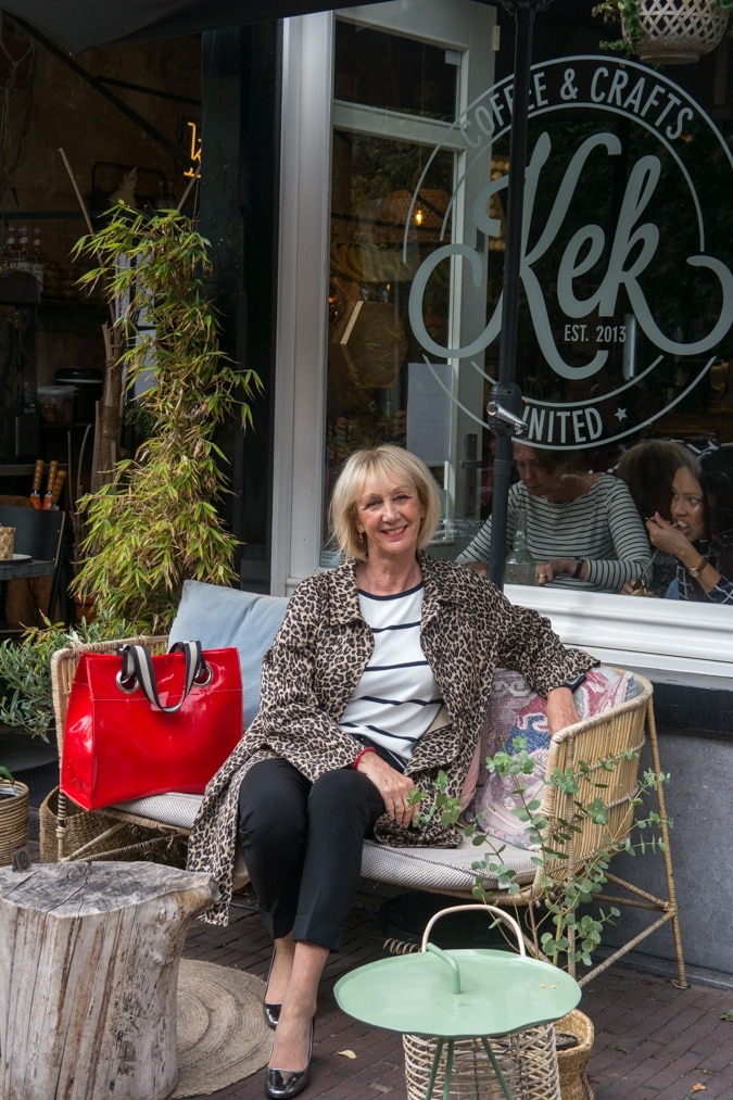 Black and white striped jumper and leopard summer coat Weekend Max Mara