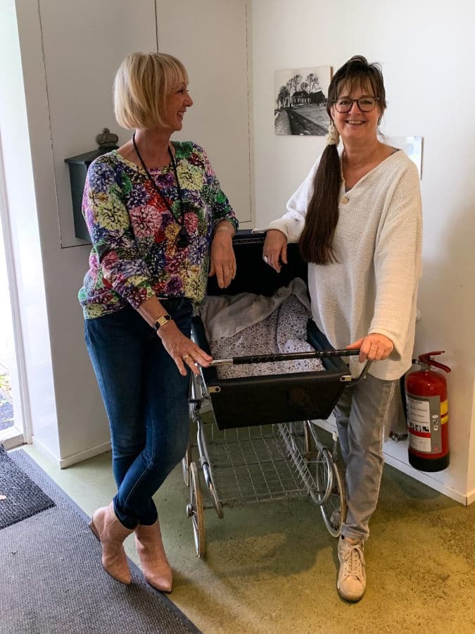 Lia and me with pram