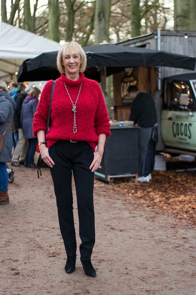 Big red fluffy jumper