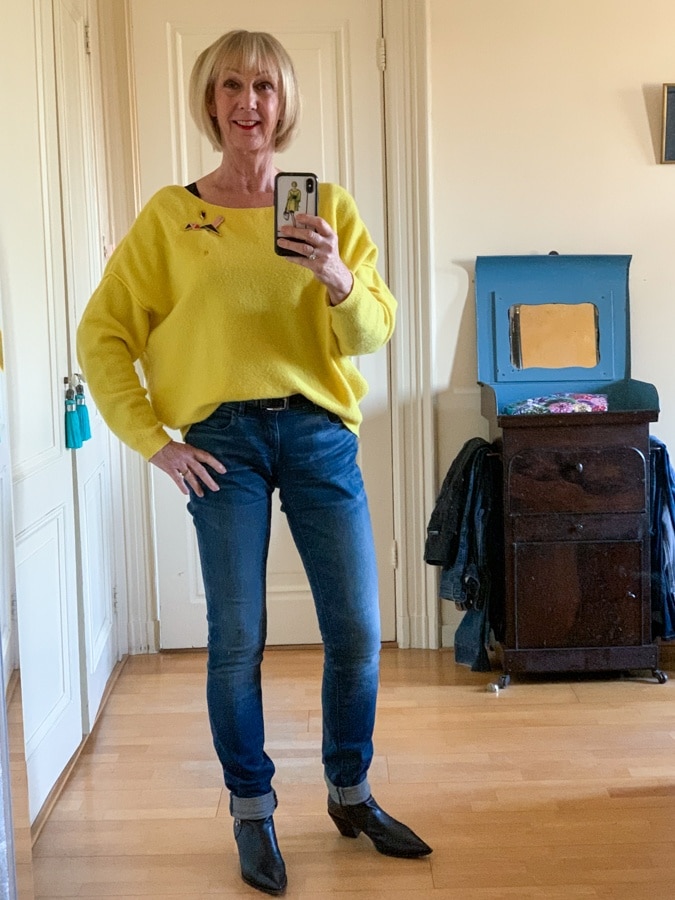 Big yellow jumper