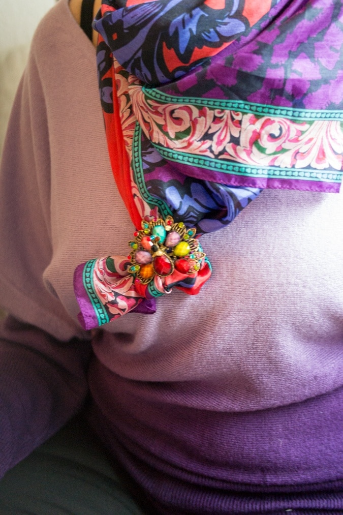Ring to fasten scarf