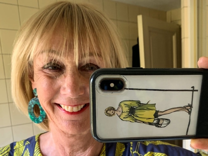 Green clip-on earrings