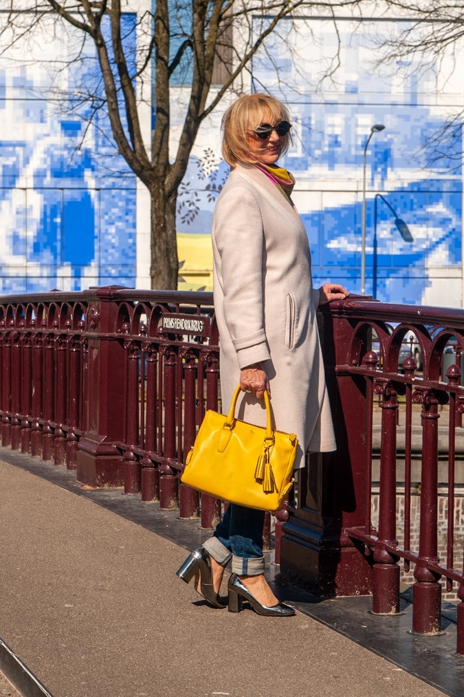 Soft pink spring coat