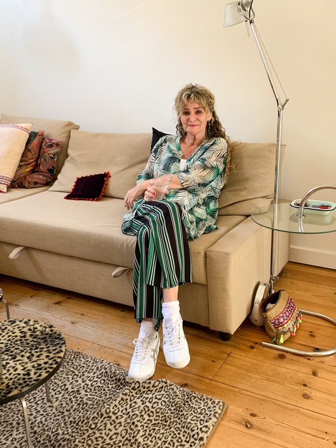 Anja in her living room