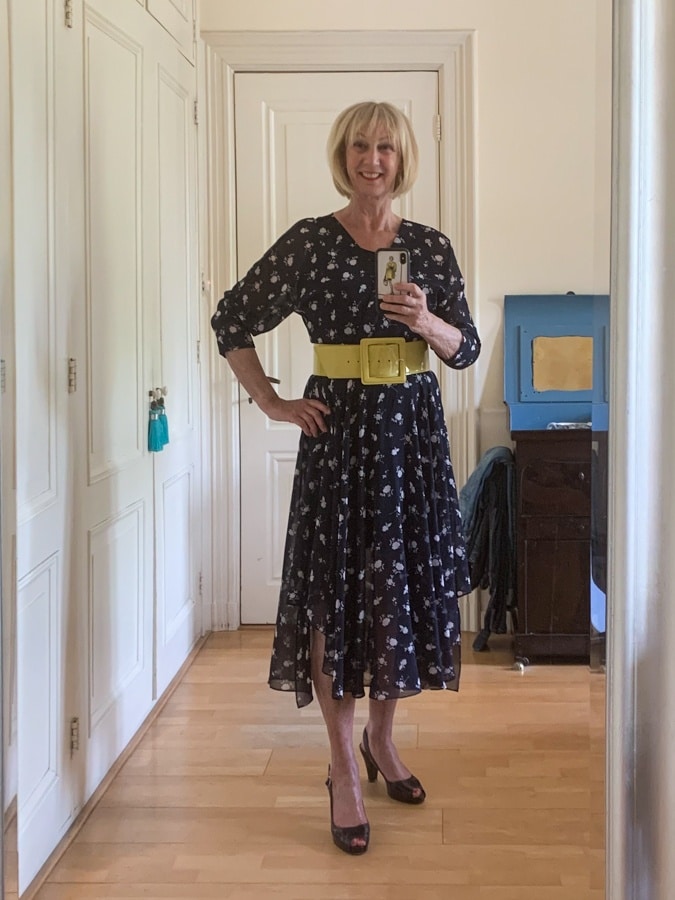 Outfit Tuesday blue floral dress