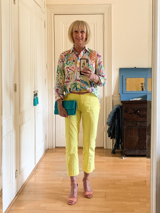 Outfit Wednesday multi-coloured shirt