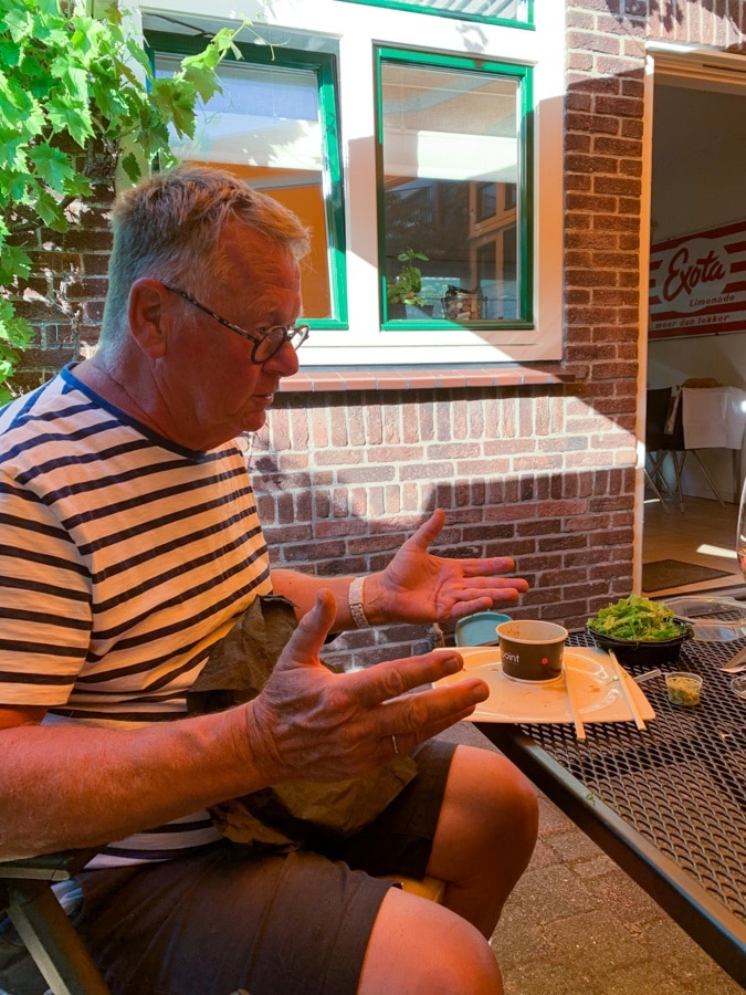 Ron eating sushi