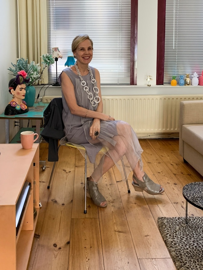 Sylvia at Anja's house