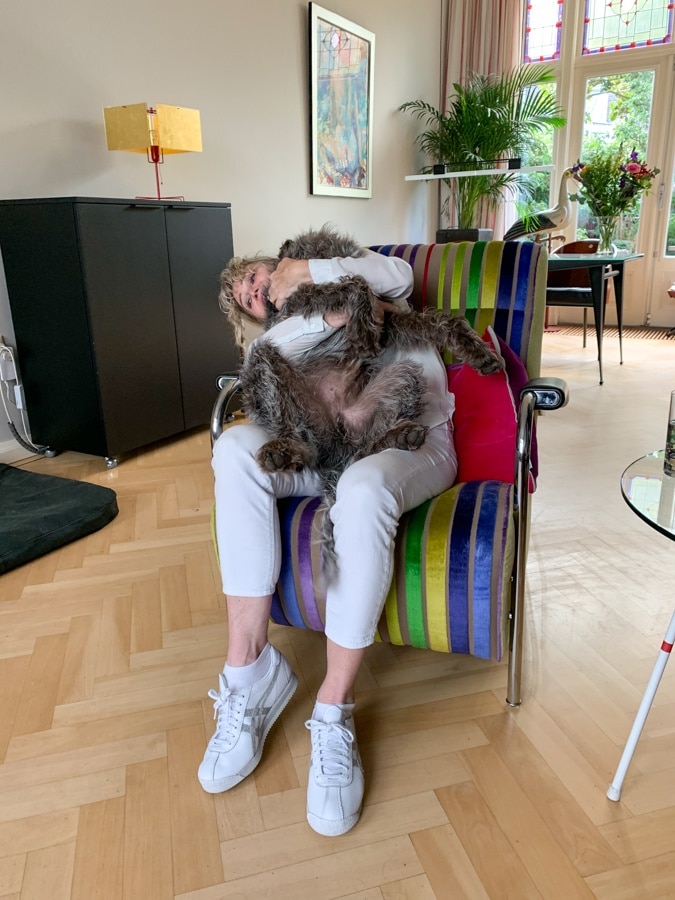 Anja wrestling with Watson