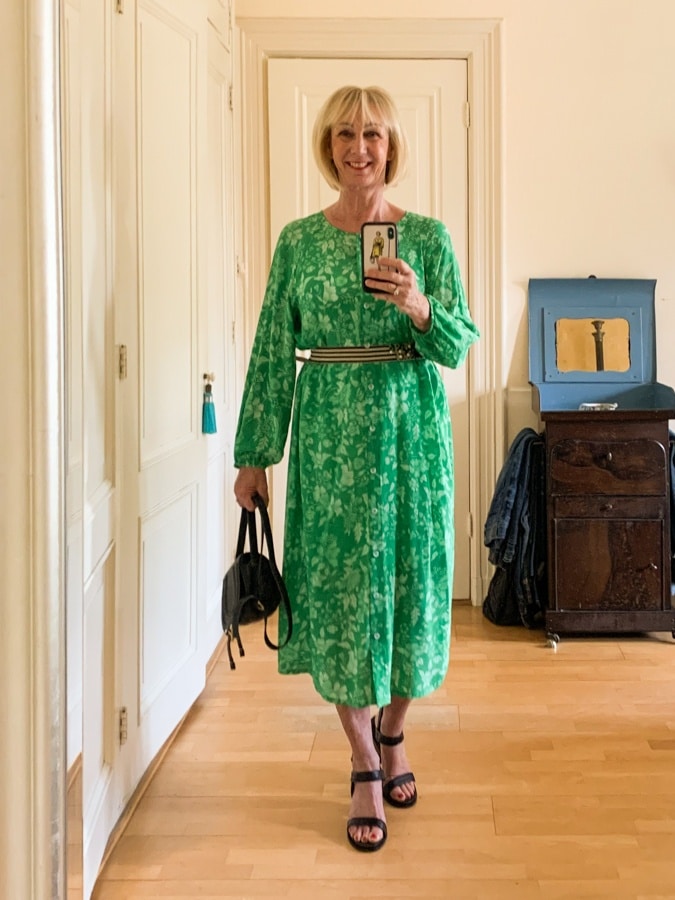 Green maxi dress