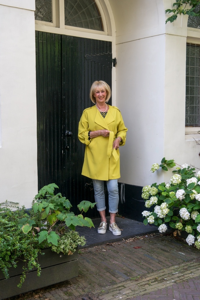 Lime duster coat