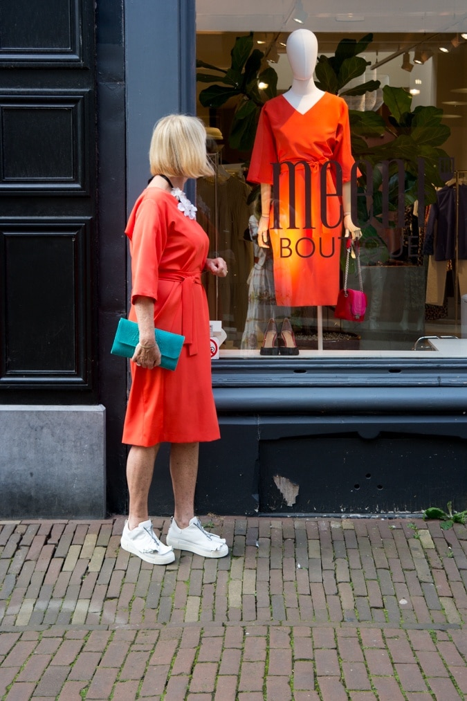 orange dress