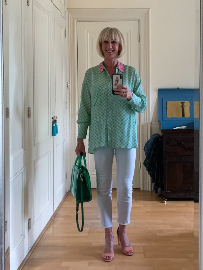Outfit Sunday, green checked tunic shirt