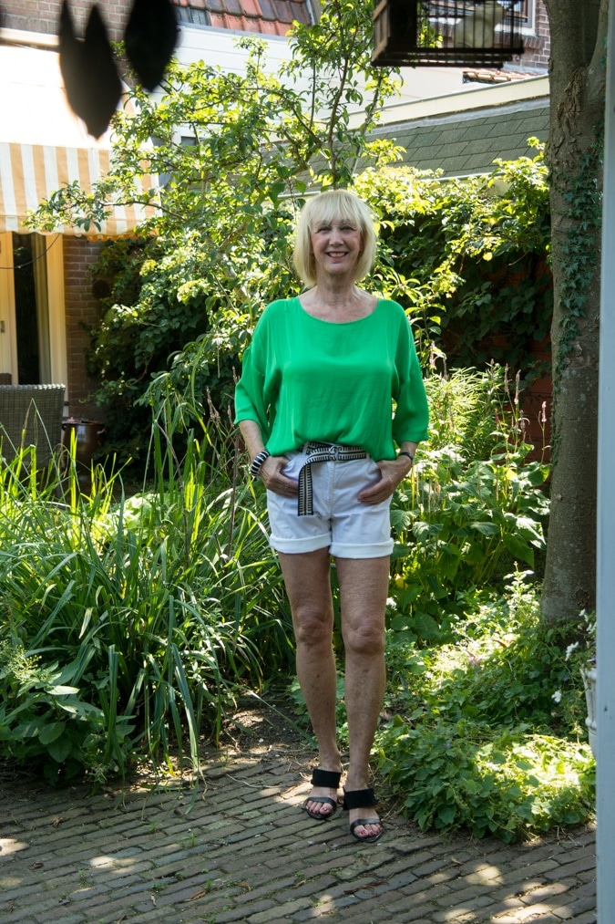 Shorts and a silk top