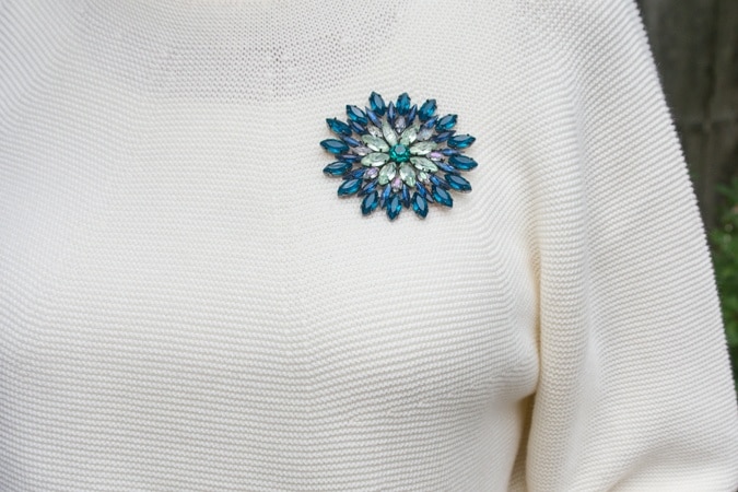 Blue brooch
