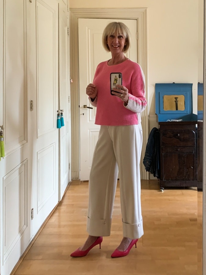 Pink trouser outfit