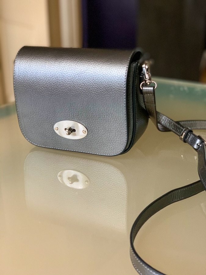 Pewter crossbody bag