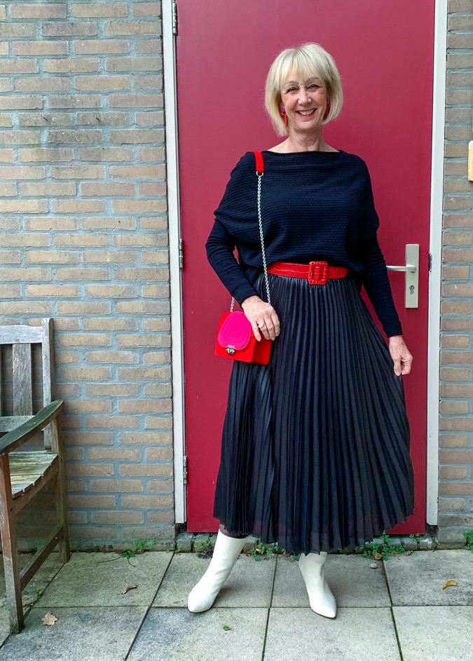Black and red outfit