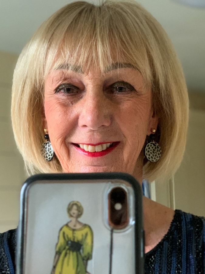 Black and white earrings