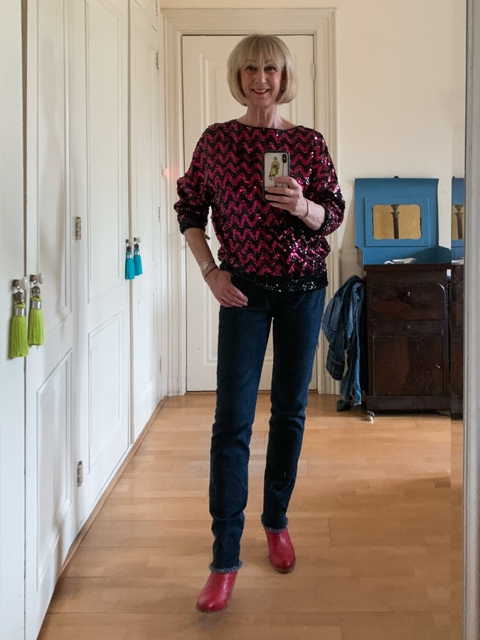 Sequinned jumper