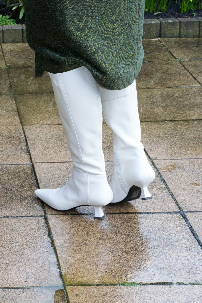 Cream boots