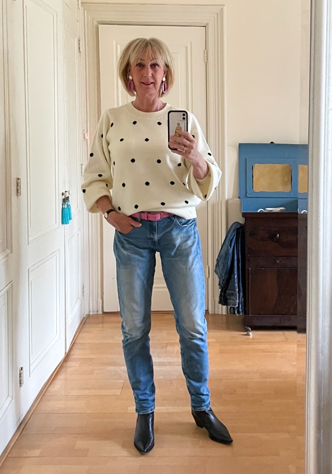 polka dot jumper