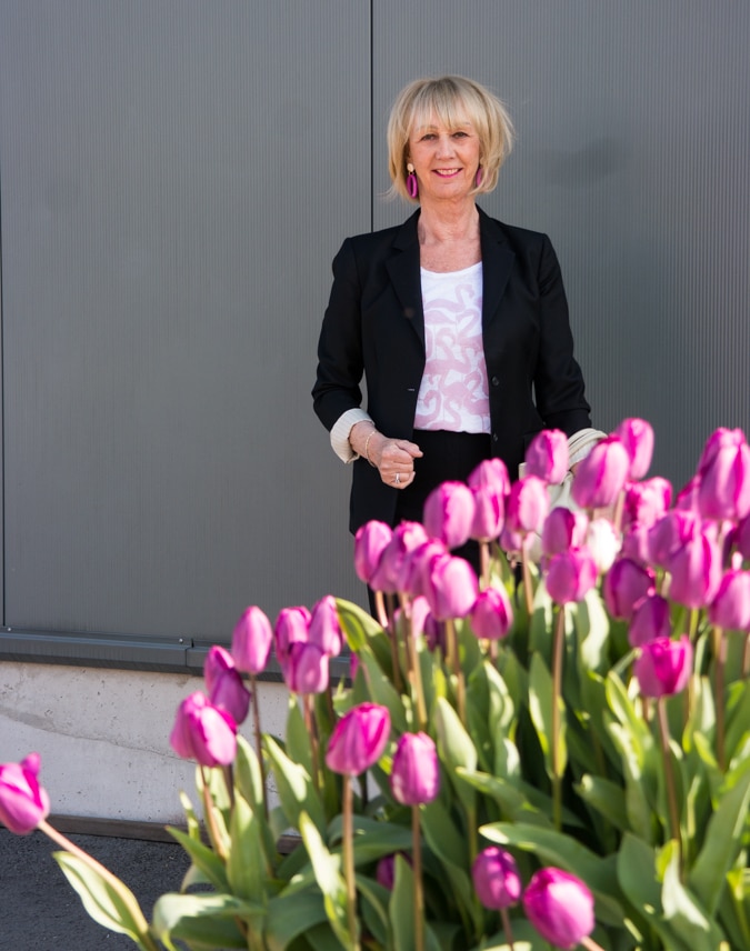 Black trouser suit