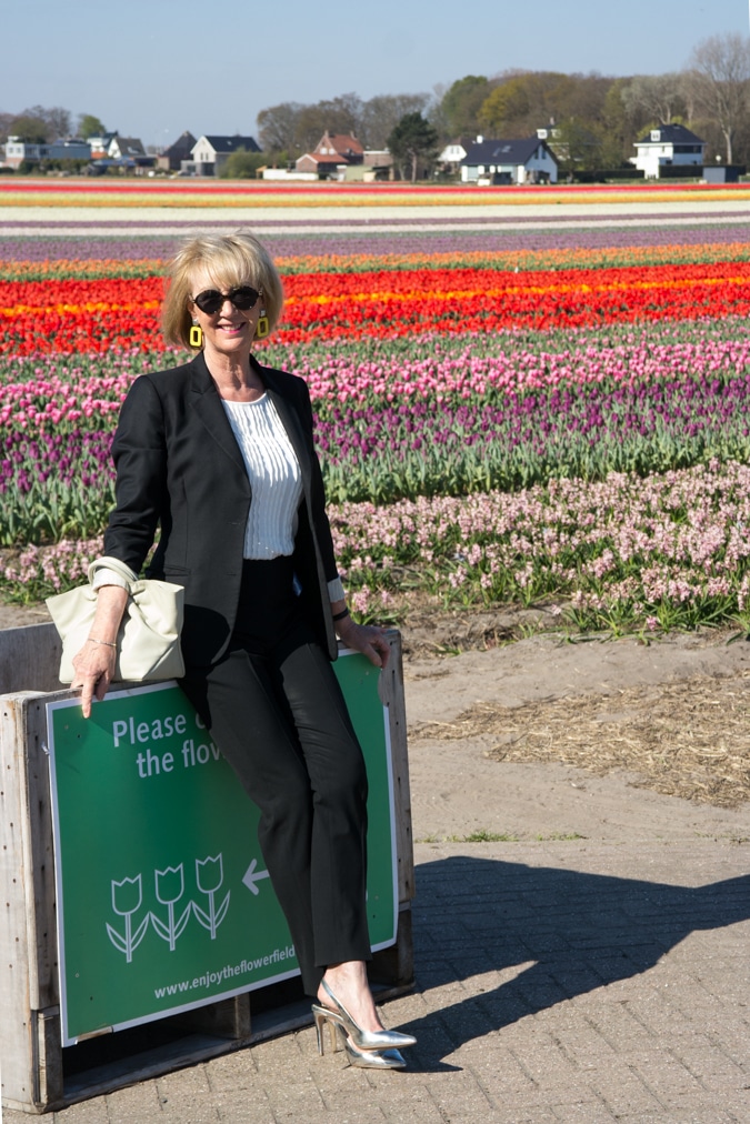 Black trouser suit