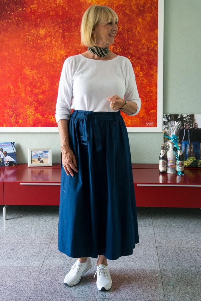 Blue skirt