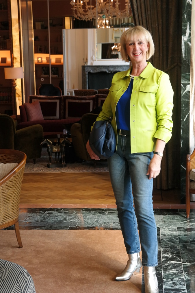 Lime leather jacket