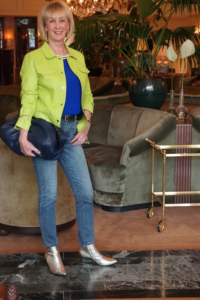 Lime leather jacket