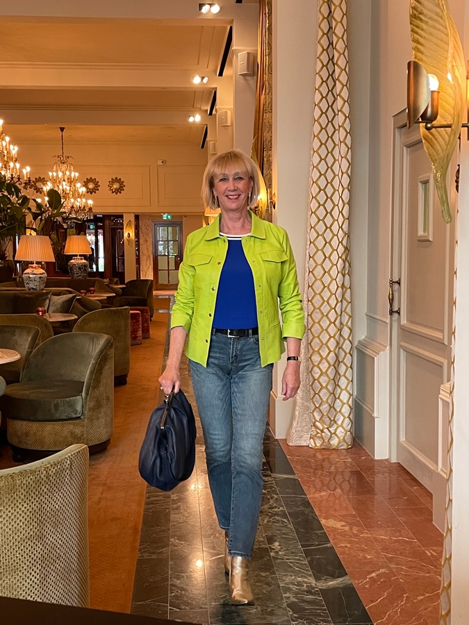 Lime leather jacket