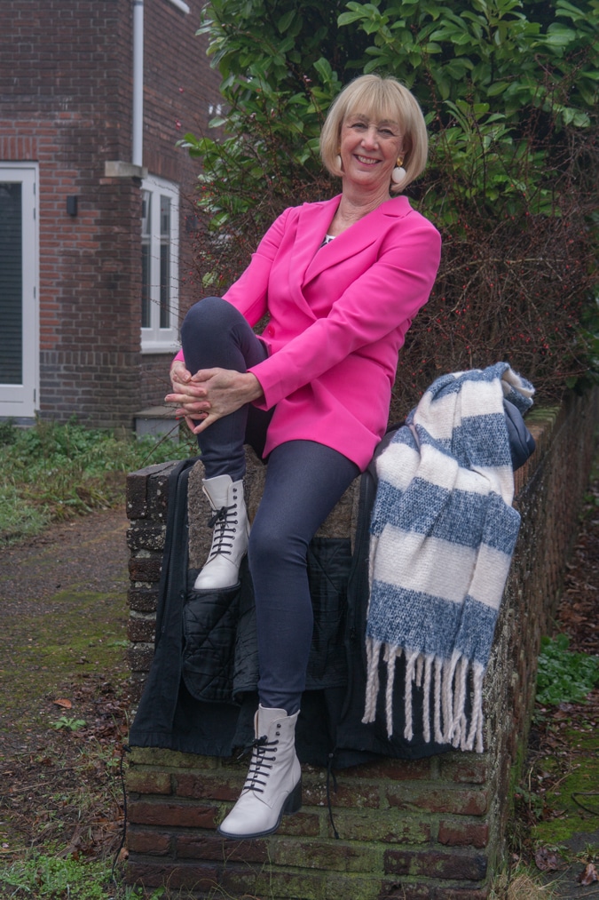 Bright pink blazer