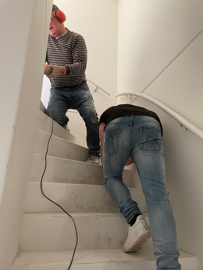 The boys at work