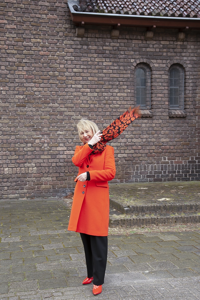 Orange coat