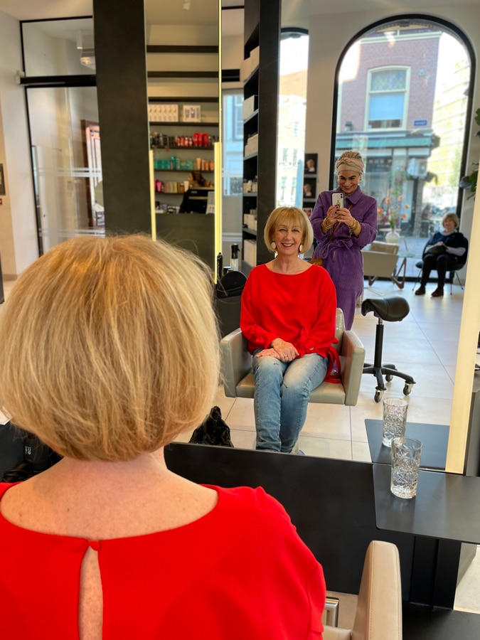 at the hairdresser
