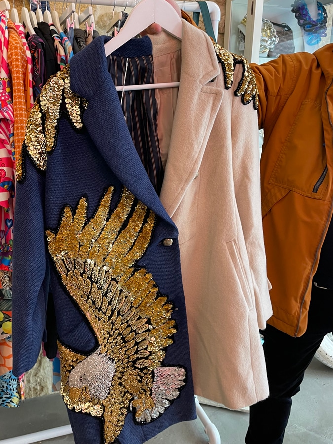Sequinned coat at Addicted Paris
