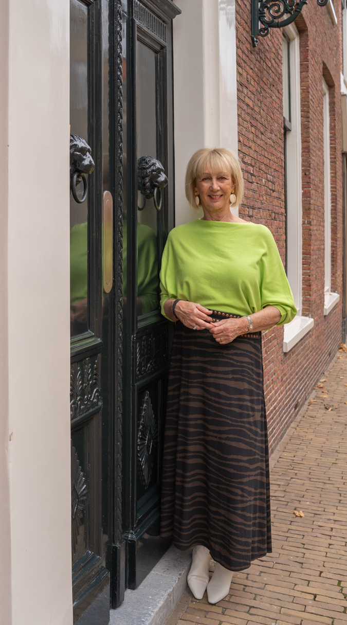 Brown A-line skirt