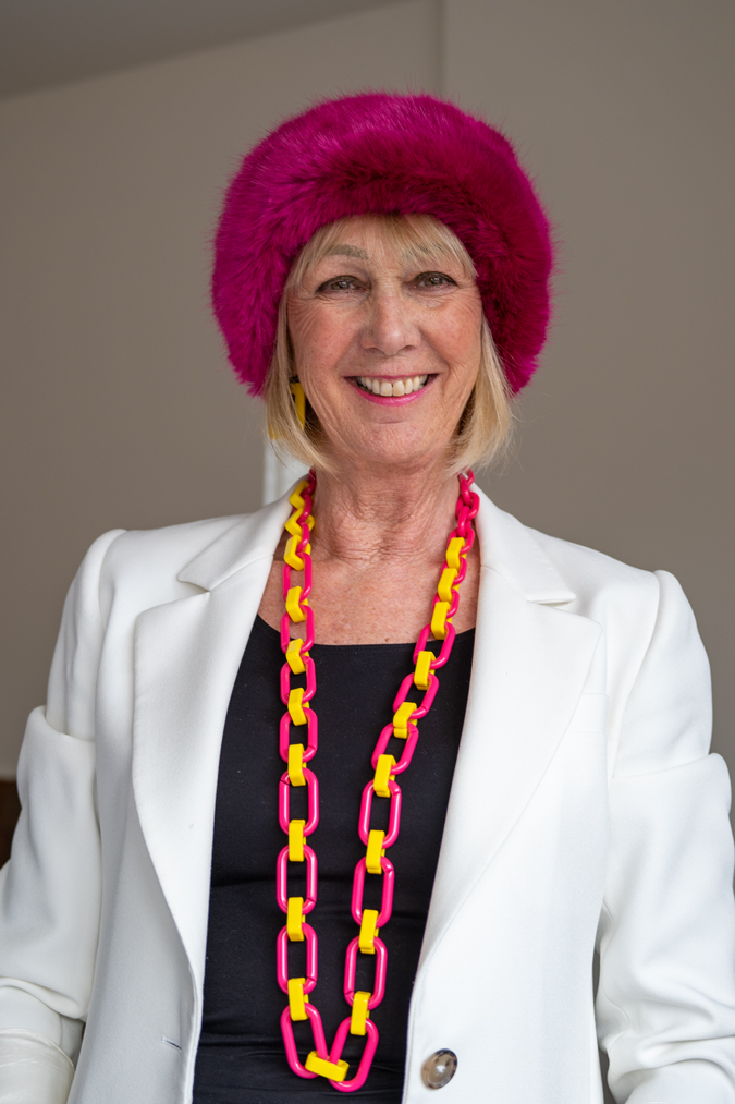 Fuchsia fur hat