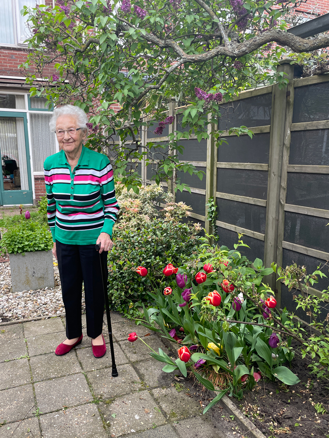 Mum in the garden