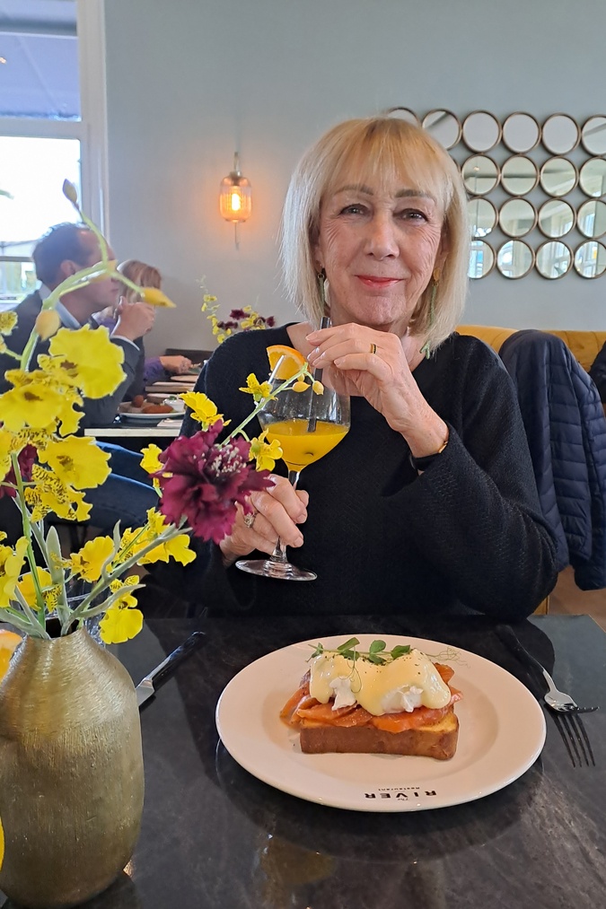 Me having lunch with Peggy
