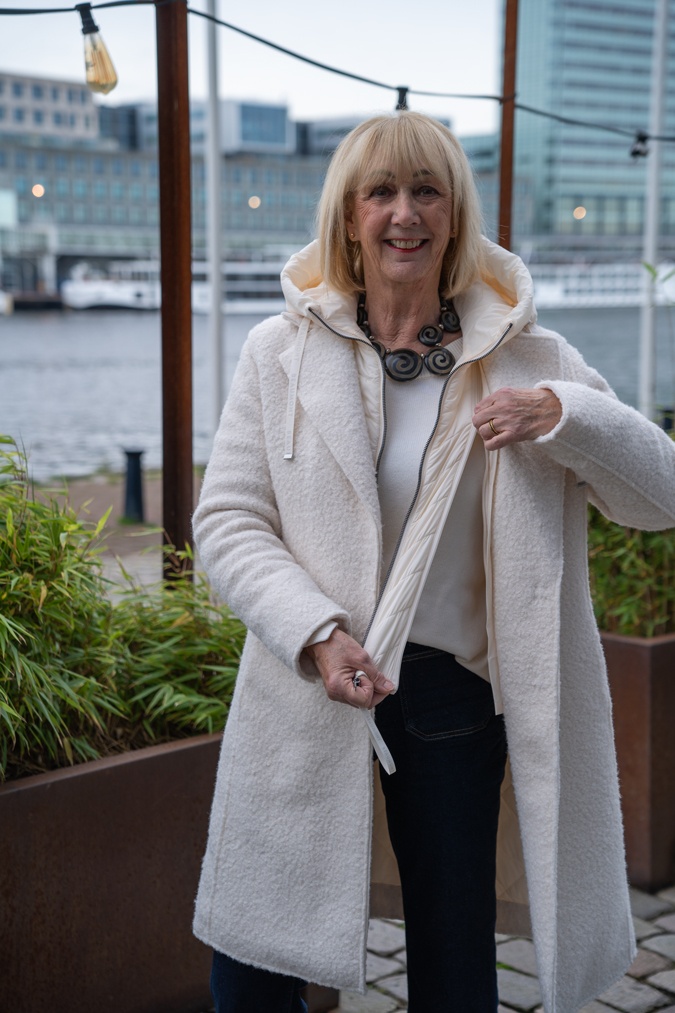 Cream coat