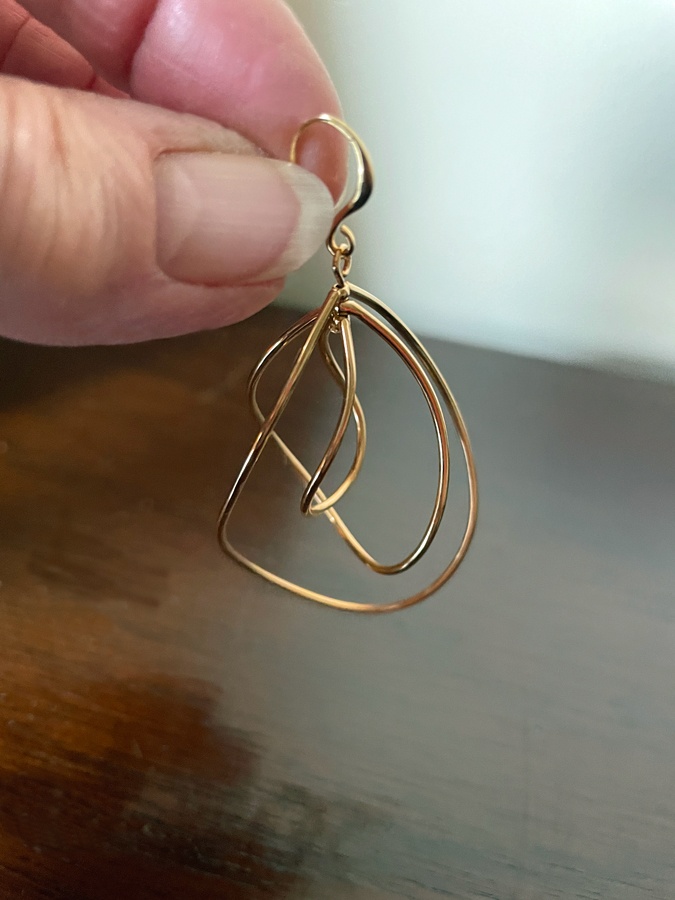 gold-plated earring