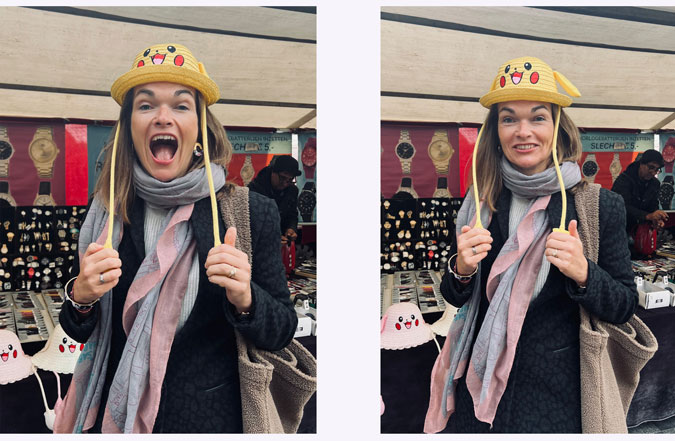 Anke with funny hat