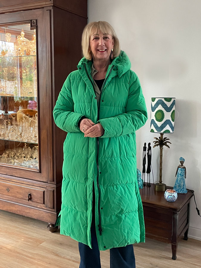 Me in a green coat