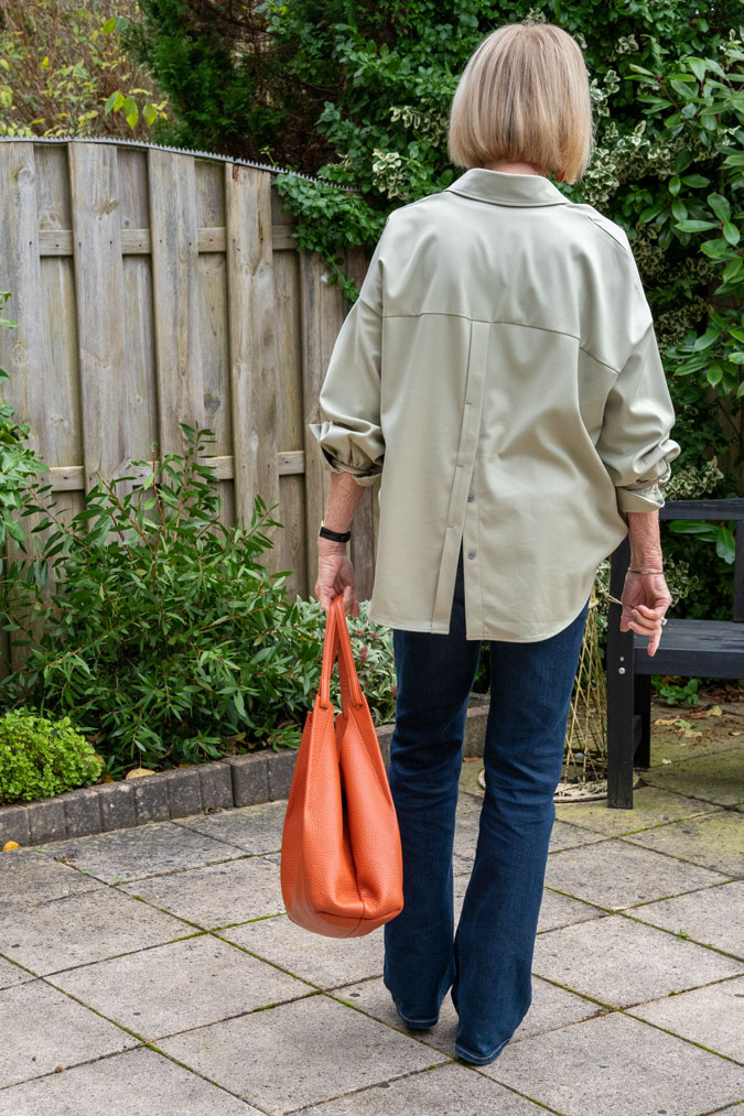 Oversized pale green shirt